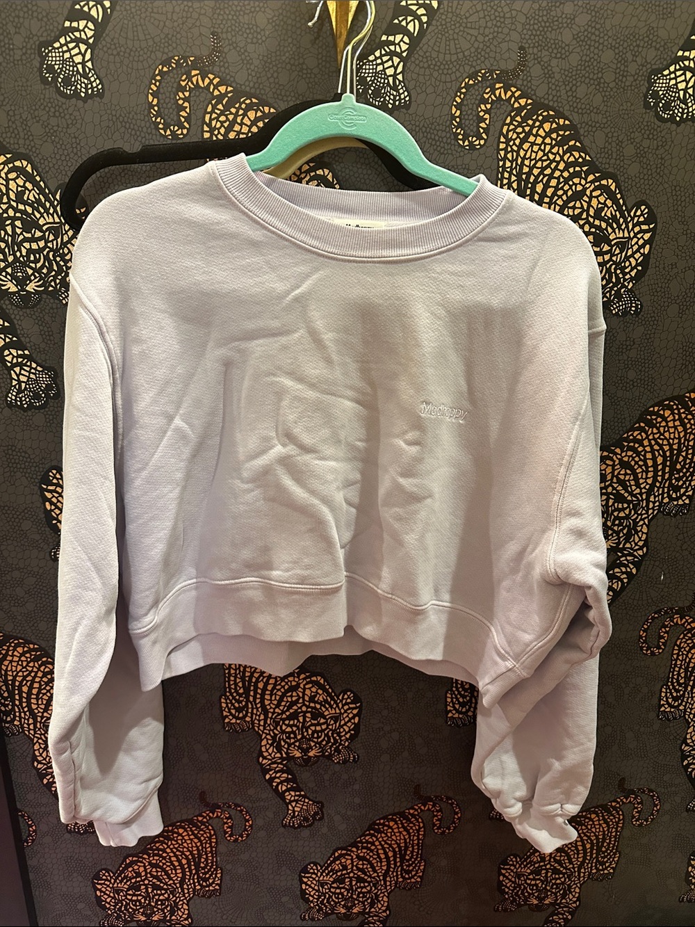 Madhappy Cropped Lavender Crewneck Sweatshirt